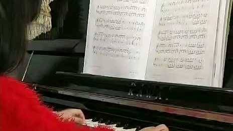 4岁小侄女在练琴